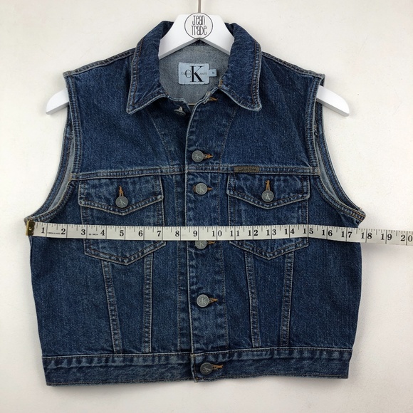 Calvin Klein CK Denim Jean Vest - Picture 2 of 8